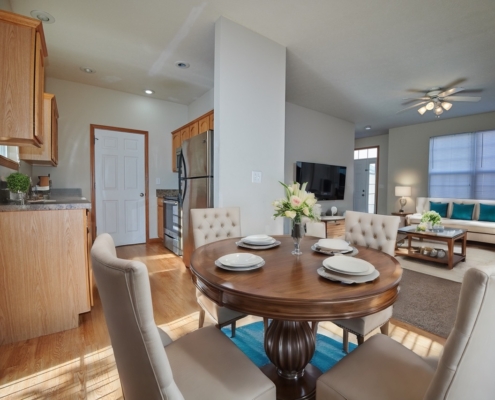 Hidden Brook Apartments and Townhomes Kitchen_Dining_Living Room Detail