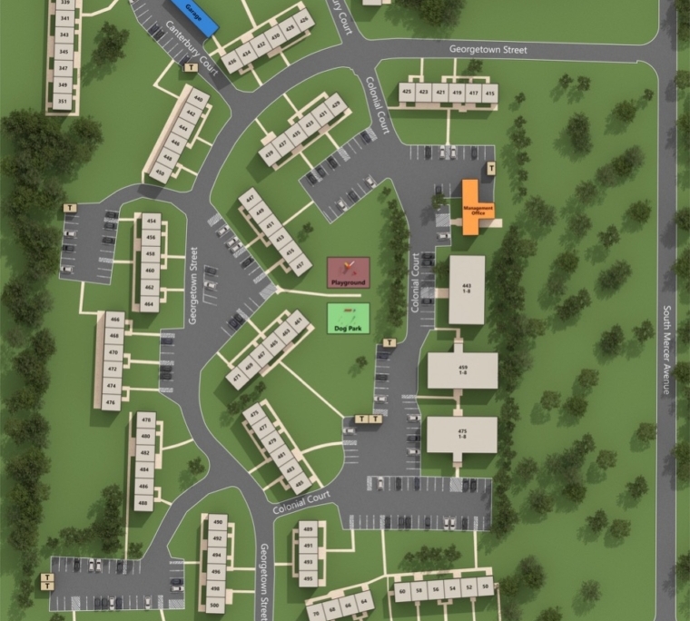 Georgetown Apartments and Townhomes Site Map Detail