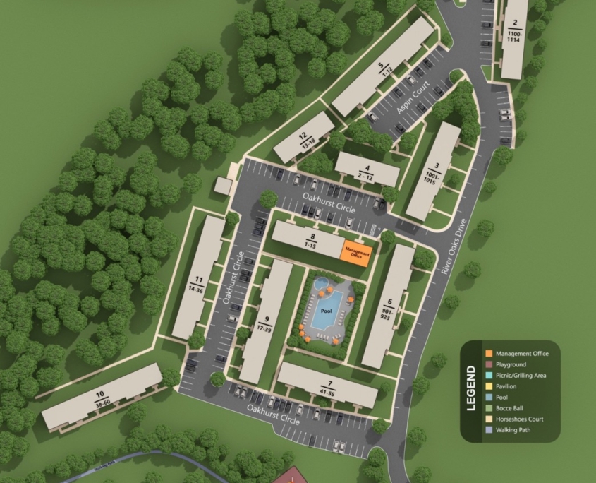 River Oaks Townhomes Site Map